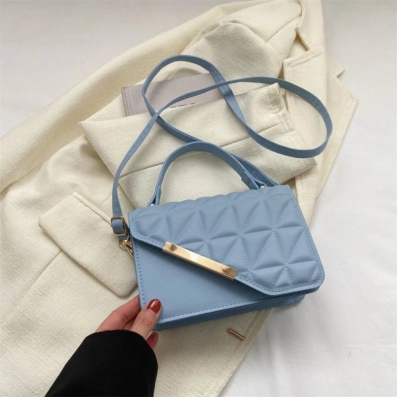 Sac à bandoulière femme PU couture diamant – Mini sac carré tendance