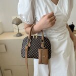 Sac à main de luxe femme à carreaux – Mini sac bandoulière PU