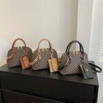 Sac à main de luxe femme à carreaux – Mini sac bandoulière PU – Image 6