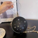 Sac disco femme brillant à chaîne – Minaudière soirée tendance – Image 4