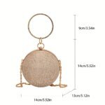 Sac disco femme brillant à chaîne – Minaudière soirée tendance – Image 2