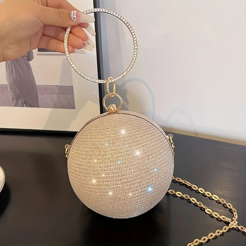 Sac disco femme brillant à chaîne – Minaudière soirée tendance