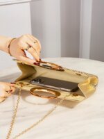 Sac à main brillant luxueux – Sac de soirée élégant à chaîne – Image 4