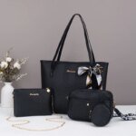 Ensemble 4 pièces - Sac à main fourre-tout grande capacité femme