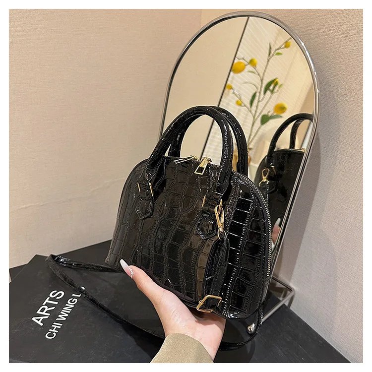 Sac à main rétro femme cuir PU crocodile – Sac bandoulière