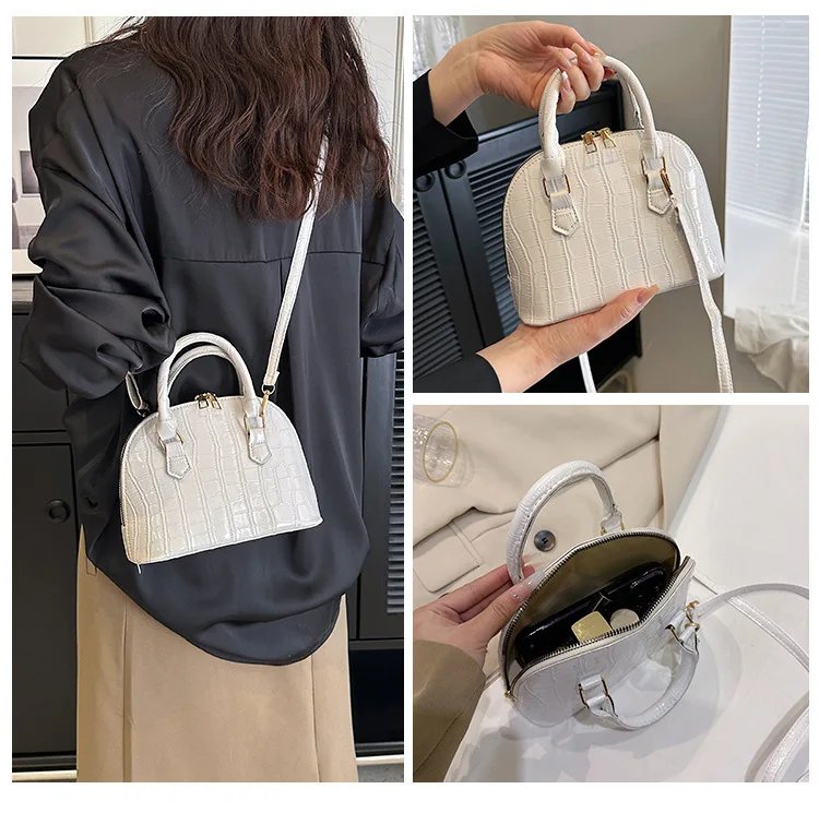 Sac à main rétro femme cuir PU crocodile – Sac bandoulière