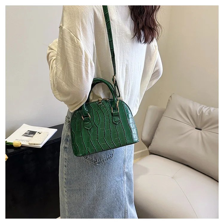 Sac à main rétro femme cuir PU crocodile – Sac bandoulière