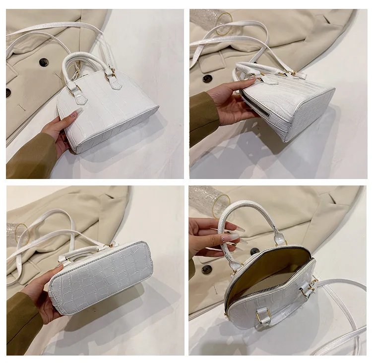 Sac à main rétro femme cuir PU crocodile – Sac bandoulière