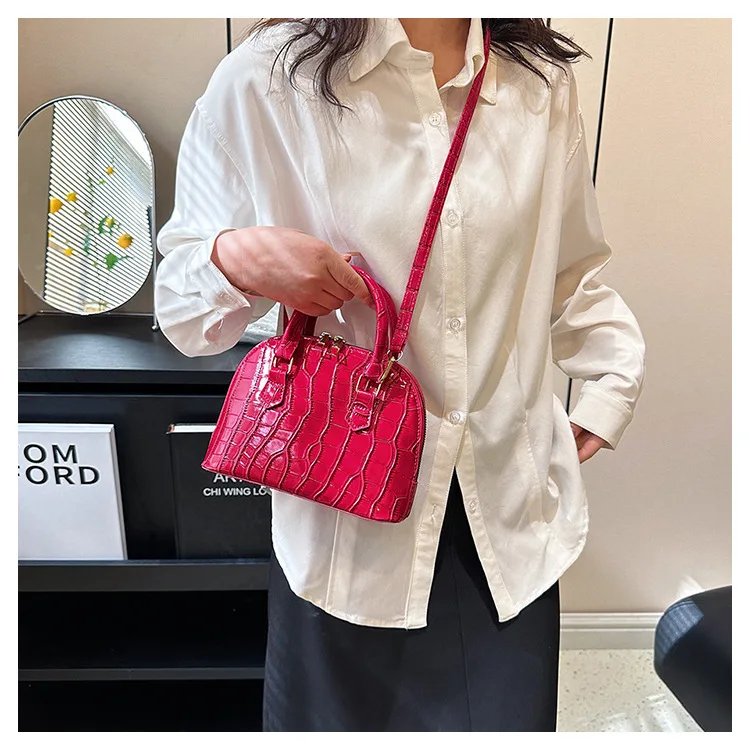 Sac à main rétro femme cuir PU crocodile – Sac bandoulière