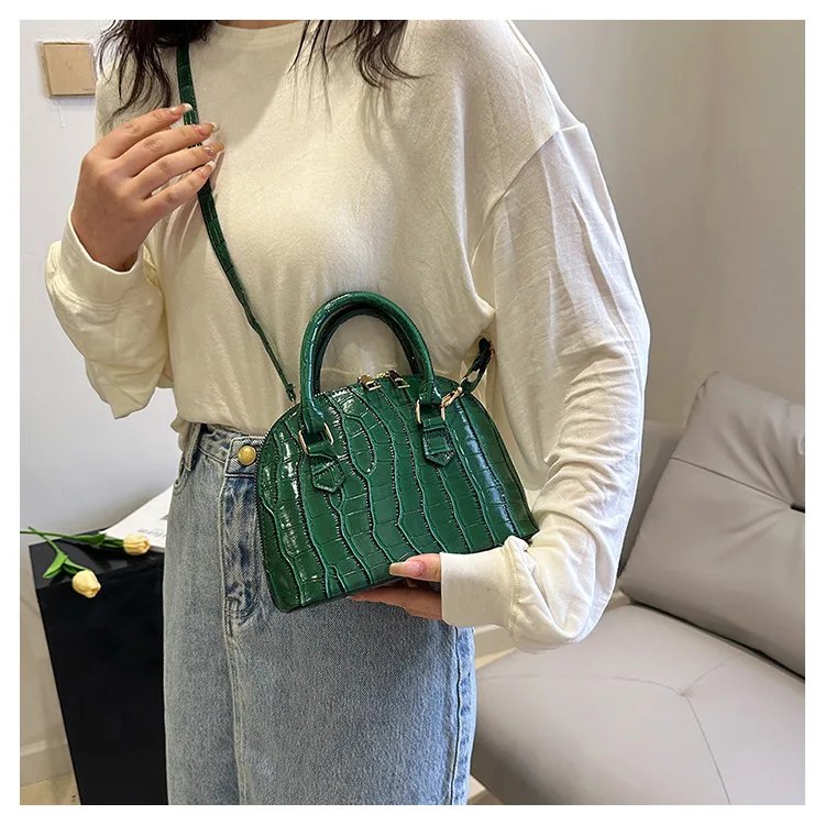 Sac à main rétro femme cuir PU crocodile – Sac bandoulière