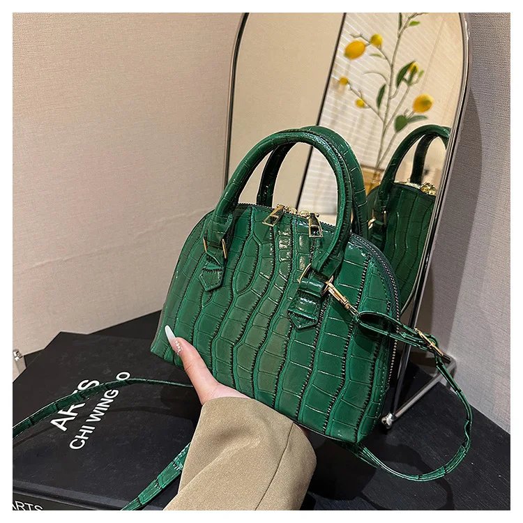 Sac à main rétro femme cuir PU crocodile – Sac bandoulière