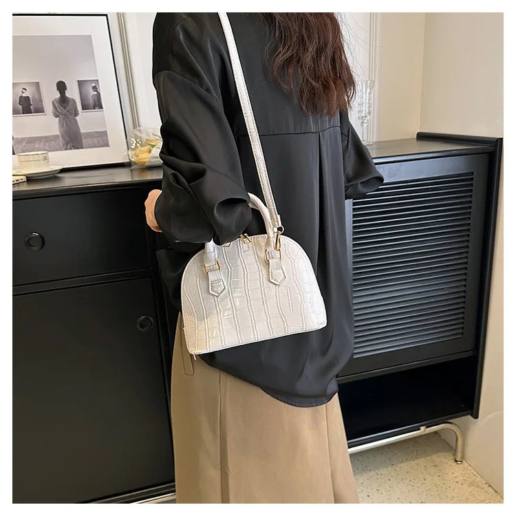 Sac à main rétro femme cuir PU crocodile – Sac bandoulière