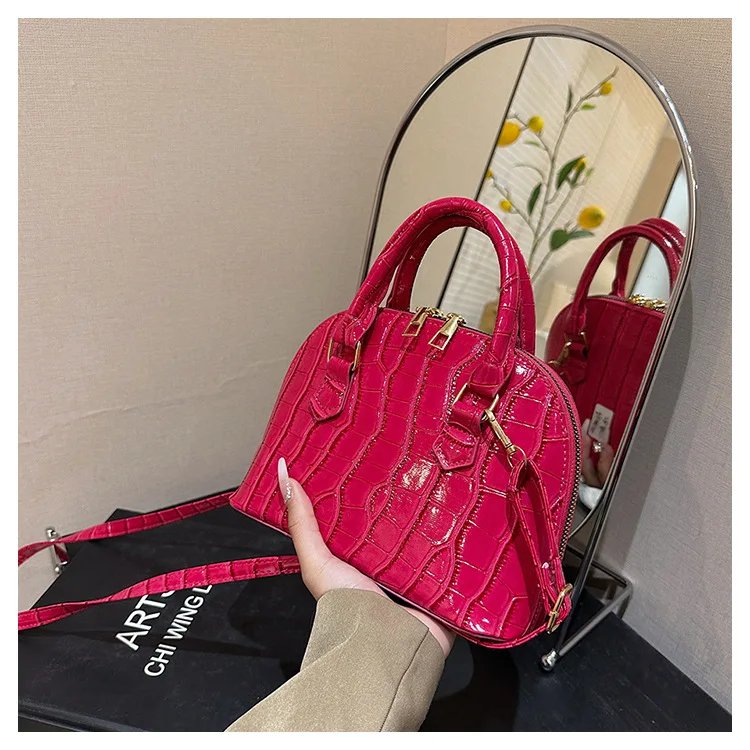 Sac à main rétro femme cuir PU crocodile – Sac bandoulière