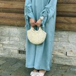 Abaya Longue Unie Femme Musulmane – Robe Modeste Dubai 2026 – Image 3