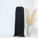 Ensemble Abaya Dubaï 2 Pièces Femme Musulmane – Élégant Modeste 2026 – Image 13