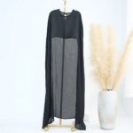 Ensemble Abaya Dubaï 2 Pièces Femme Musulmane – Élégant Modeste 2026 – Image 11