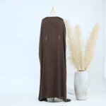 Ensemble Abaya Dubaï 2 Pièces Femme Musulmane – Élégant Modeste 2026 – Image 3