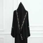 Abaya Hijab Luxueuse Brodée Fleurie – Style Dubaï Élégant – Image 17