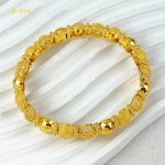 Bracelet luxe Dubaï plaqué or 24K – Bijou mariage femme élégante – Image 4
