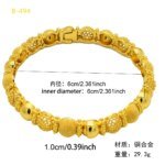 Bracelet luxe Dubaï plaqué or 24K – Bijou mariage femme élégante – Image 5