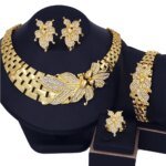 Ensemble bijoux mariage femme – Luxe plaqué or élégance