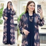 Ensemble abaya 2 pièces élégante automne luxe pudique