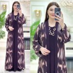Ensemble abaya 2 pièces élégante automne luxe pudique – Image 4