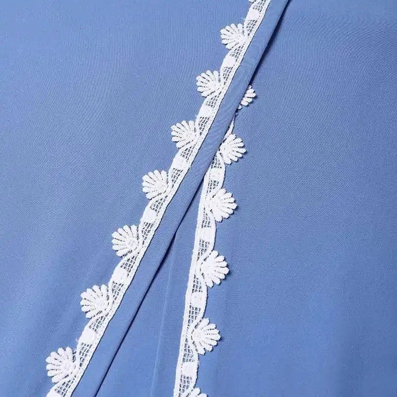 Robe dentelle longue élégante Ramadan luxe pudique