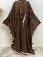 Abaya musulmane luxe style Dubaï – Mode islamique élégante femme Ramadan Eid – Image 3