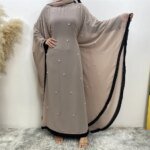 Abaya musulmane luxe style Dubaï – Mode islamique élégante femme Ramadan Eid – Image 9