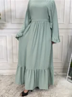 Abaya Dubaï Élégante Femme – Robe Islamique Ramadan Luxe – Image 6