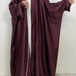 Abaya kimono luxe femme musulmane satin Dubai caftan Ramadan
