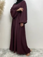Abaya Dubaï élégante femme musulmane – robe hijab Ramadan luxe – Image 4