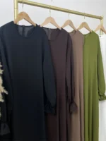 Abaya luxe femme musulmane élégante – caftan Dubaï Ramadan – Image 7