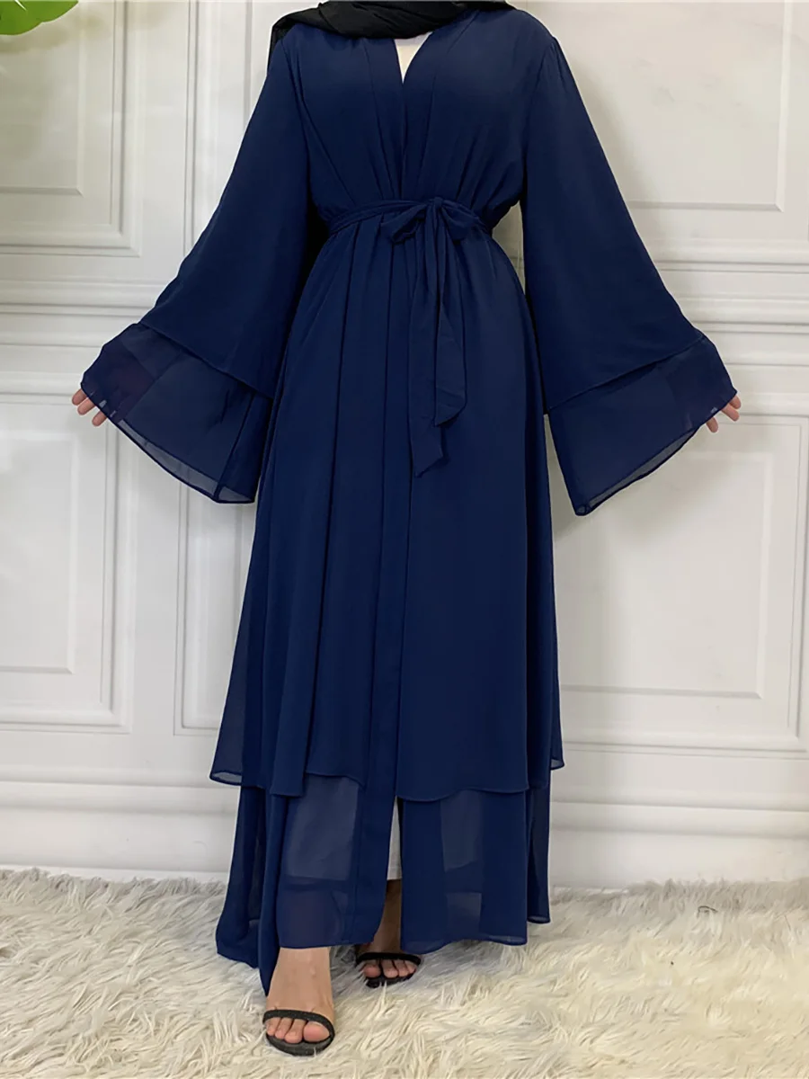 Robe en mousseline de soie Kimono Caftan Dubaï Luxe