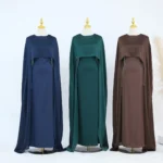 Ensemble abaya 2 pièces femme musulmane – tenue Dubaï Ramadan élégante – Image 2