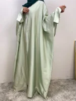 Abaya kimono luxe femme musulmane satin Dubai caftan Ramadan – Image 6