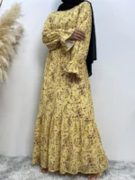 Abaya femme élégante Dubaï Ramadan hijab musulmane luxe – Image 4