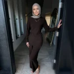 Abaya 2 pièces femme musulmane élégante – tenue Ramadan Eid Dubaï – Image 9