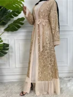 Robe en mousseline de soie brodée pour femmes – Image 4