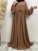 Abaya Dubaï élégante femme musulmane – robe hijab Ramadan luxe – Image 2