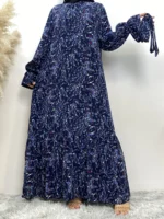 Abaya femme élégante Dubaï Ramadan hijab musulmane luxe – Image 2