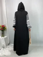 Abaya kebaya élégante à capuche style Dubaï Ramadan – Image 2