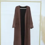Kimono abaya femme musulmane luxe Dubai cardigan Ramadan élégant – Image 3