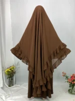 Hijab Mousseline Femme Khimar Élégant Ramadan Eid Modeste – Image 11