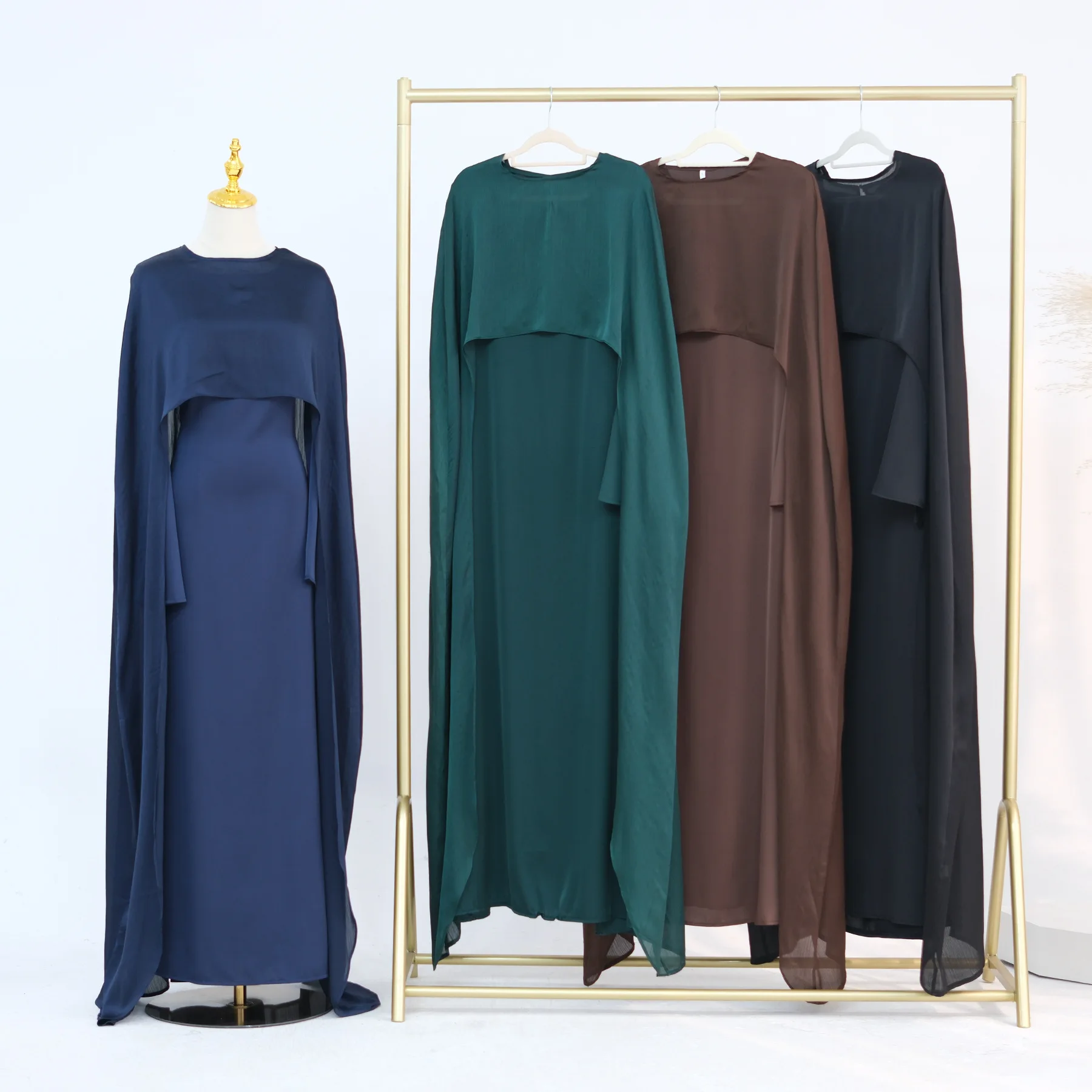 Ensemble abaya 2 pièces femme musulmane – tenue Dubaï Ramadan élégante