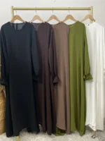 Abaya luxe femme musulmane élégante – caftan Dubaï Ramadan – Image 5