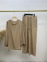 Ensemble Abaya Femme Pantalon Modeste Dubaï Ramadan Élégant – Image 8