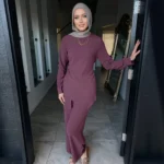 Abaya 2 pièces femme musulmane élégante – tenue Ramadan Eid Dubaï – Image 5