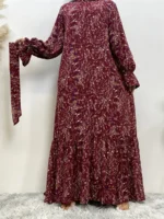 Abaya femme élégante Dubaï Ramadan hijab musulmane luxe – Image 6